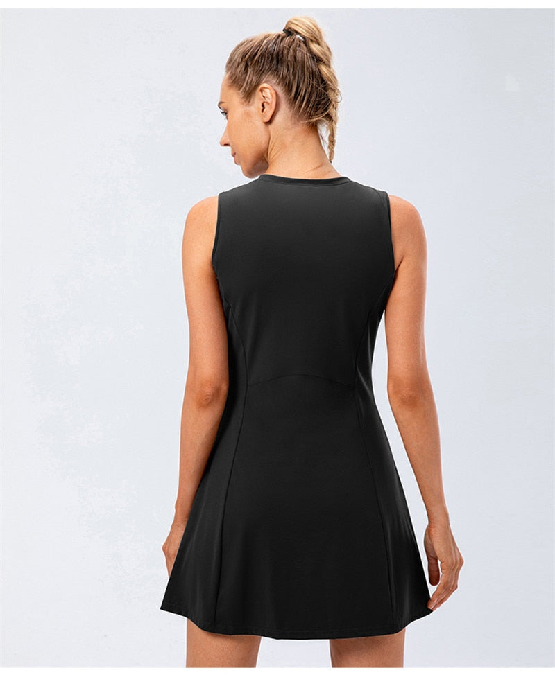 Nylon Mix Quick Dry Yoga Golf Fitness Badminton 2 Piece Set Skirt And Shorts Sportswear Tennis Dress The Clothing Company Sydney