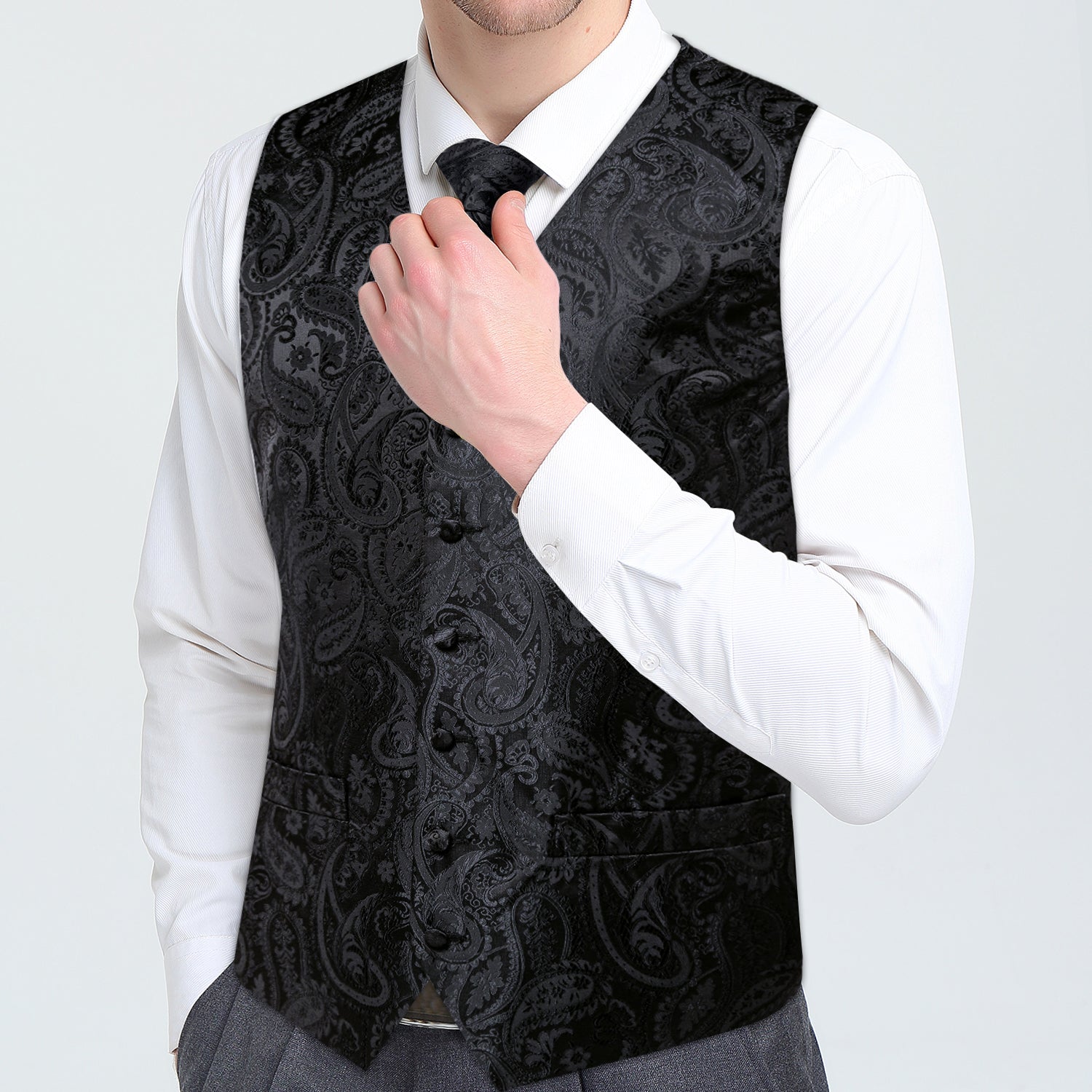 5 Piece Vests Slim Fit Mens Wedding Suit Casual Sleeveless Formal Business Waistcoat Hanky Necktie Bow Tie Set The Clothing Company Sydney