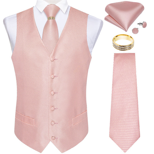 5 Piece Vests Slim Fit Mens Wedding Suit Casual Sleeveless Formal Business Waistcoat Hanky Necktie Bow Tie Set The Clothing Company Sydney