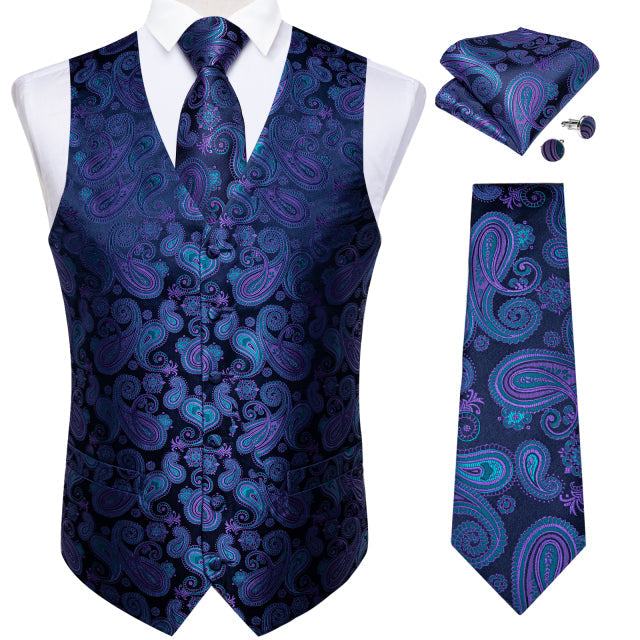 5 Piece Vests Slim Fit Mens Wedding Suit Casual Sleeveless Formal Business Waistcoat Hanky Necktie Bow Tie Set The Clothing Company Sydney