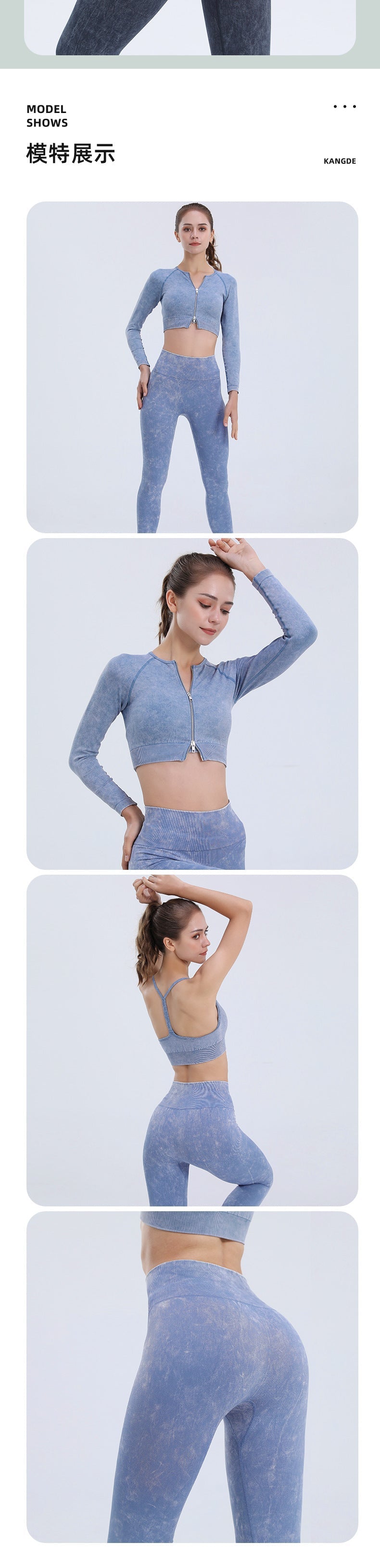 3 Piece High Waist Hip Push Pants Gym Suit Seamless Zipper Sports Yoga Fitness Shaping Activewear The Clothing Company Sydney