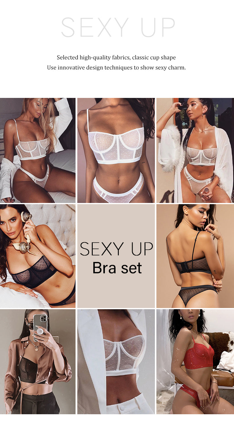 2 Piece Lingerie Transparent Underwear Bra and Panty Brief Sets See Through Intimate The Clothing Company Sydney