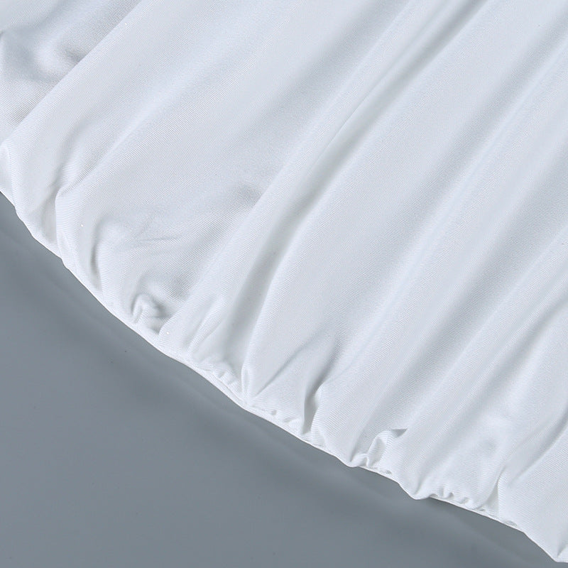 Summer Hollow Out White Midi Ruched Sleeveless Backless Club Khaki Y2K Beach Party Dress The Clothing Company Sydney