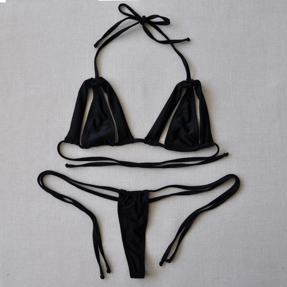 2 Piece Micro Bikini G String mini Bikini Thong Swimsuit Beachwear Multi Color Bathing Suits The Clothing Company Sydney