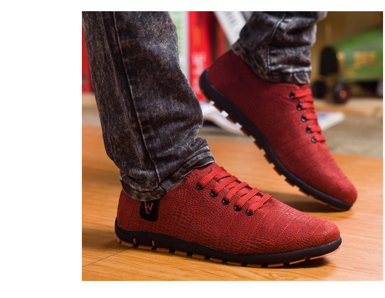Breathable Mens Casual Low Lace-up Canvas Flat Shoes The Clothing Company Sydney