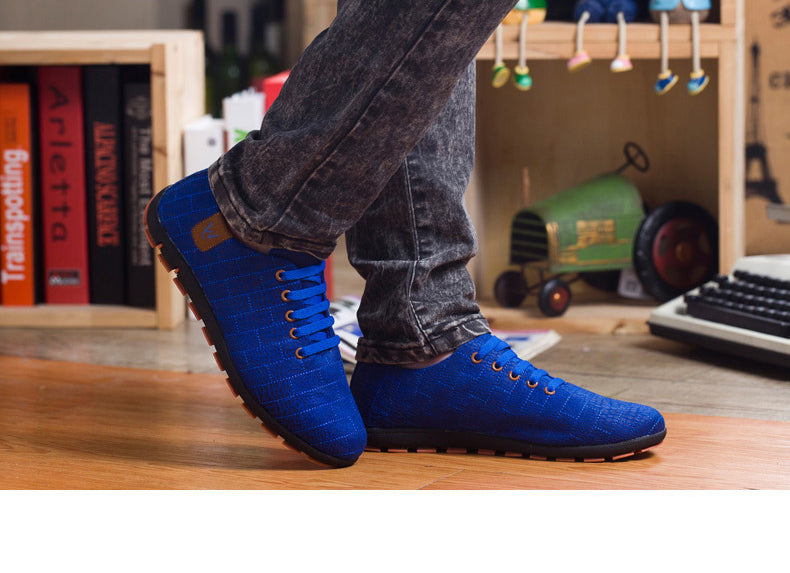 Breathable Mens Casual Low Lace-up Canvas Flat Shoes The Clothing Company Sydney
