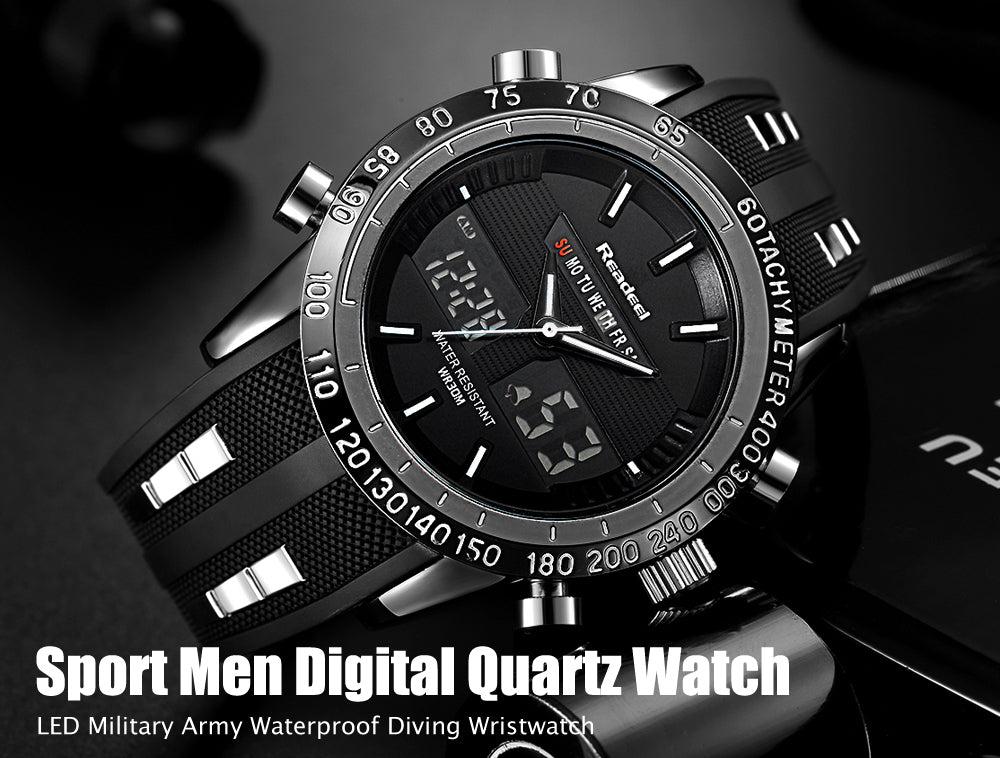 Luxury Mens Sports Waterproof LED Digital Quartz Men Military Wrist Watch The Clothing Company Sydney