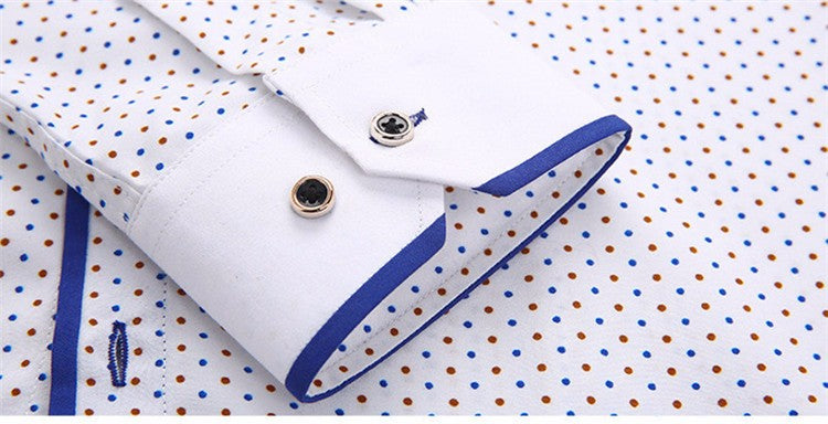Mens Formal Business Long Sleeved Slim Fit Printed Shirt The Clothing Company Sydney