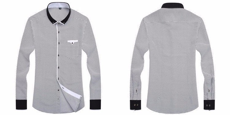 Mens Formal Business Long Sleeved Slim Fit Printed Shirt The Clothing Company Sydney