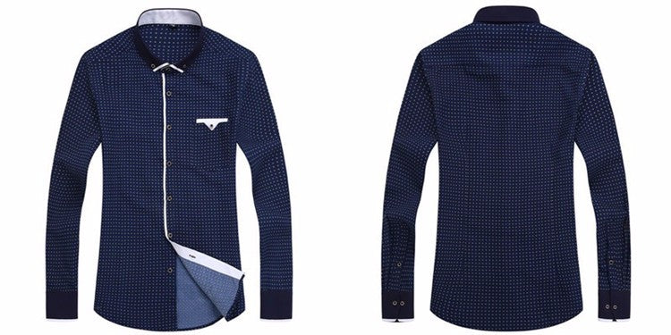Mens Formal Business Long Sleeved Slim Fit Printed Shirt The Clothing Company Sydney