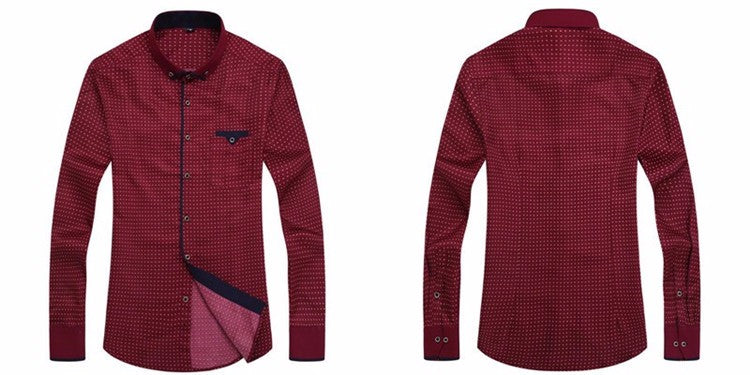 Mens Formal Business Long Sleeved Slim Fit Printed Shirt The Clothing Company Sydney