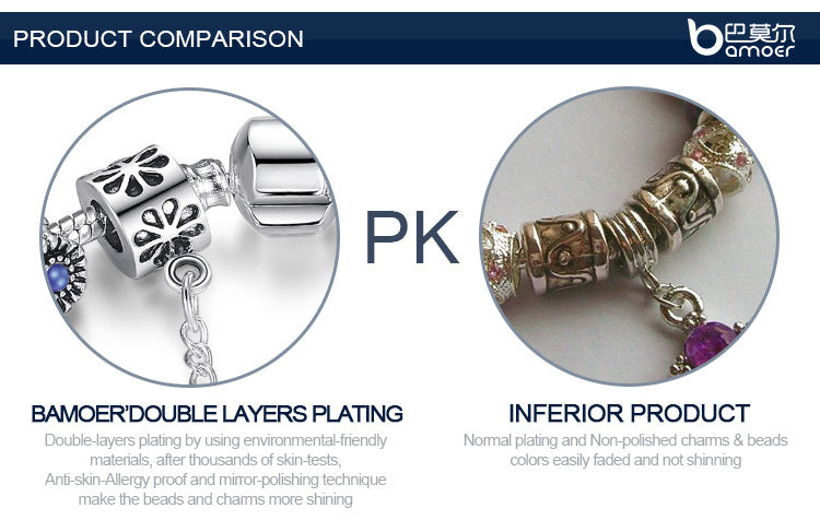 Fashion Jewelry Silver Charms Bracelet & Bangles With Queen Crown Beads Bracelet The Clothing Company Sydney