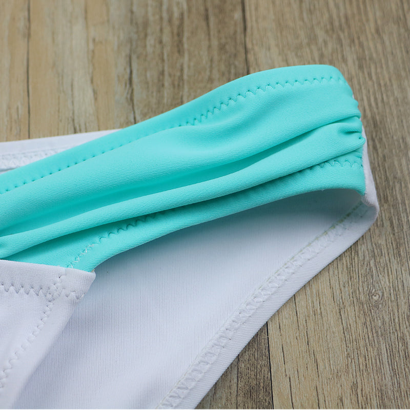 Two Piece Low Waist Bandeau Padded Low Waist Brazilian Bikini Swimwear Set (Plus Size) The Clothing Company Sydney