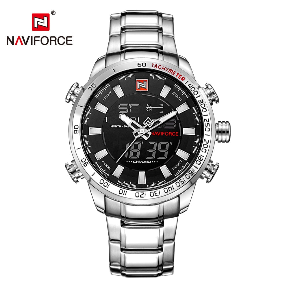 NAVIFORCE Mens Quartz Analog Watch Luxury Fashion Sport Wristwatch Waterproof Stainless Male Watches Clock Relogio Masculino The Clothing Company Sydney