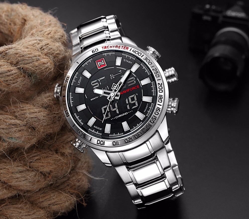 NAVIFORCE Mens Quartz Analog Watch Luxury Fashion Sport Wristwatch Waterproof Stainless Male Watches Clock Relogio Masculino The Clothing Company Sydney
