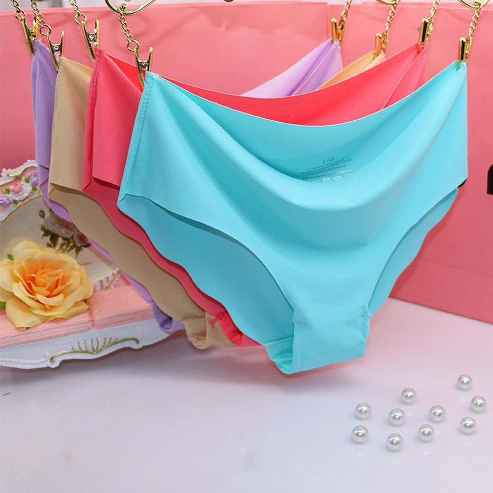 1PC Sexy Seamless Briefs Ultra-thin Traceless Trimming Ruffles Soft Underwear Women's Panties The Clothing Company Sydney