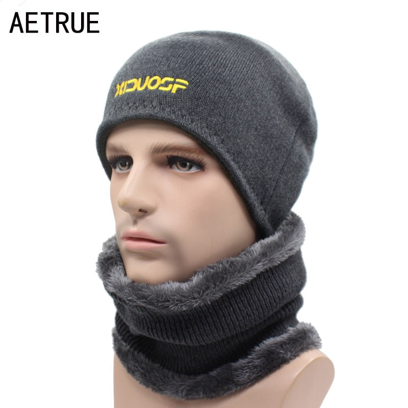 2 Piece Winter Beanie Knitted Hat Scarf Skullies Beanies Winter Hats For Men Women Caps Gorras Bonnet Fashion Cap Hats The Clothing Company Sydney