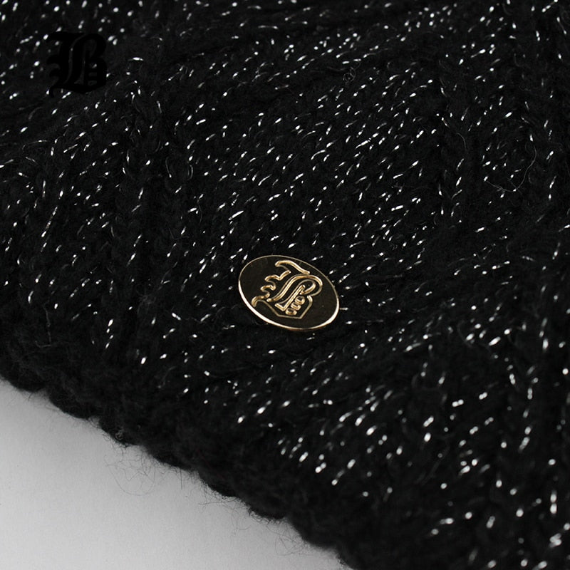 Winter fur Beanie cap women's cashmere wool cotton Big Real Raccoon fur pom poms fur winter hat The Clothing Company Sydney