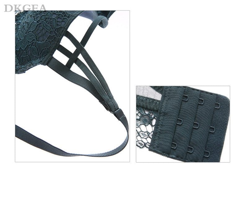 2 Piece Push-up Bra  3/4 Cup  Lace Deep V Brassiere and Panty Lingerie Set The Clothing Company Sydney