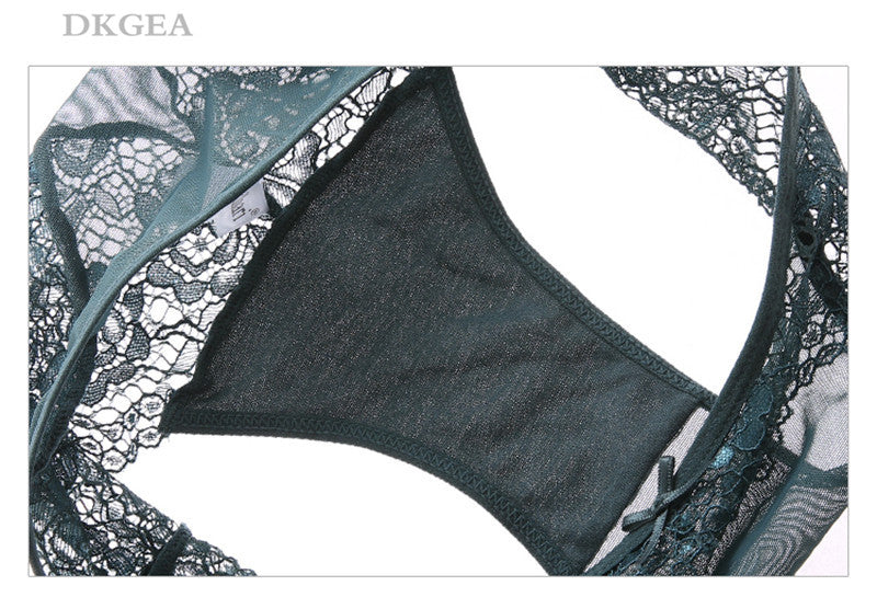 2 Piece Push-up Bra  3/4 Cup  Lace Deep V Brassiere and Panty Lingerie Set The Clothing Company Sydney