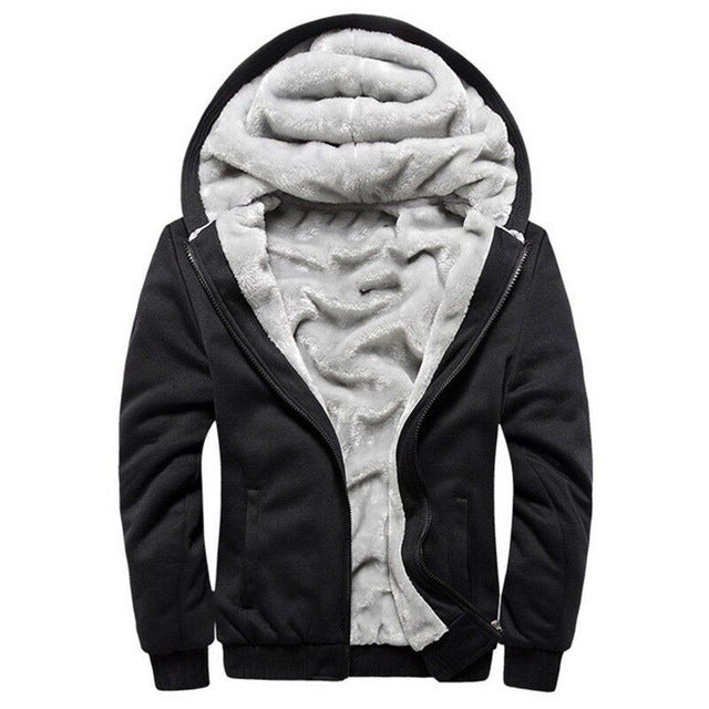 Winter Thick Warm Hooded Bomber Fleece Zipper Jacket Coat The Clothing Company Sydney