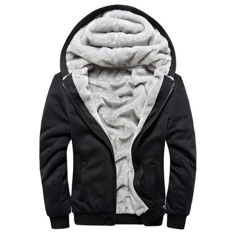 Winter Thick Warm Hooded Bomber Fleece Zipper Jacket Coat The Clothing Company Sydney