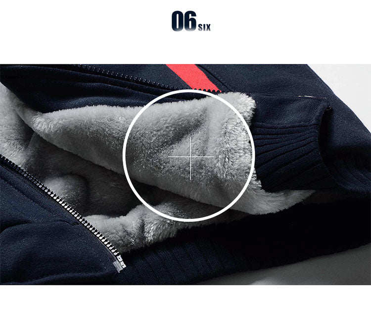 Winter Thick Warm Hooded Bomber Fleece Zipper Jacket Coat The Clothing Company Sydney