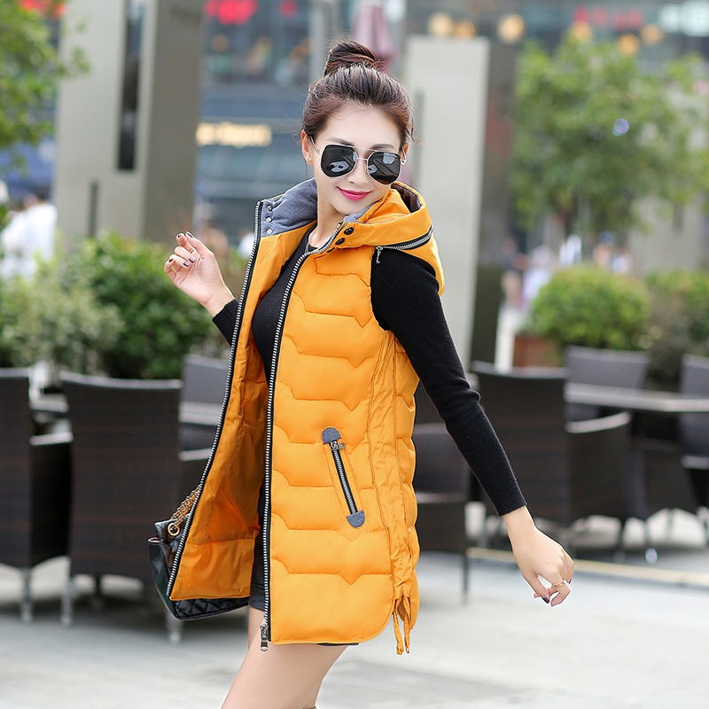 Autumn Winter Hooded Long Vest PufferJacket The Clothing Company Sydney