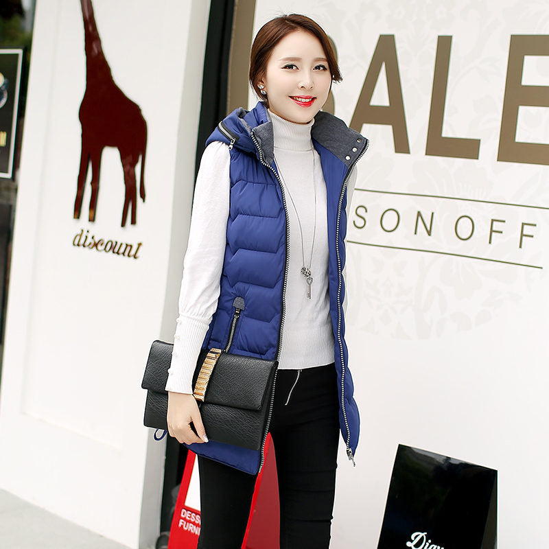 Autumn Winter Hooded Long Vest PufferJacket The Clothing Company Sydney
