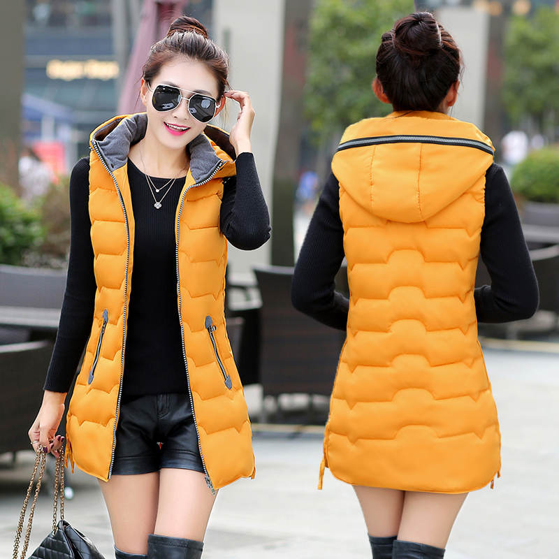 Autumn Winter Hooded Long Vest PufferJacket The Clothing Company Sydney