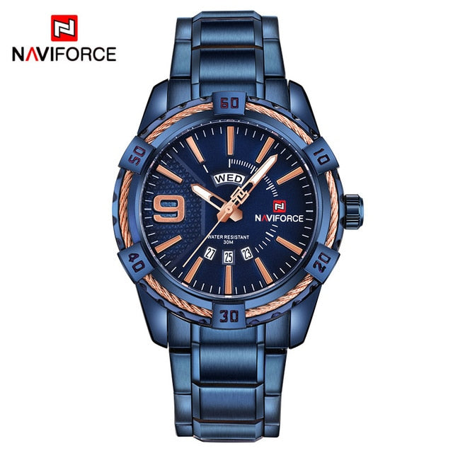 Luxury Brand  Men's Gold Watches Men's Waterproof Stainless Steel Quartz Watch The Clothing Company Sydney