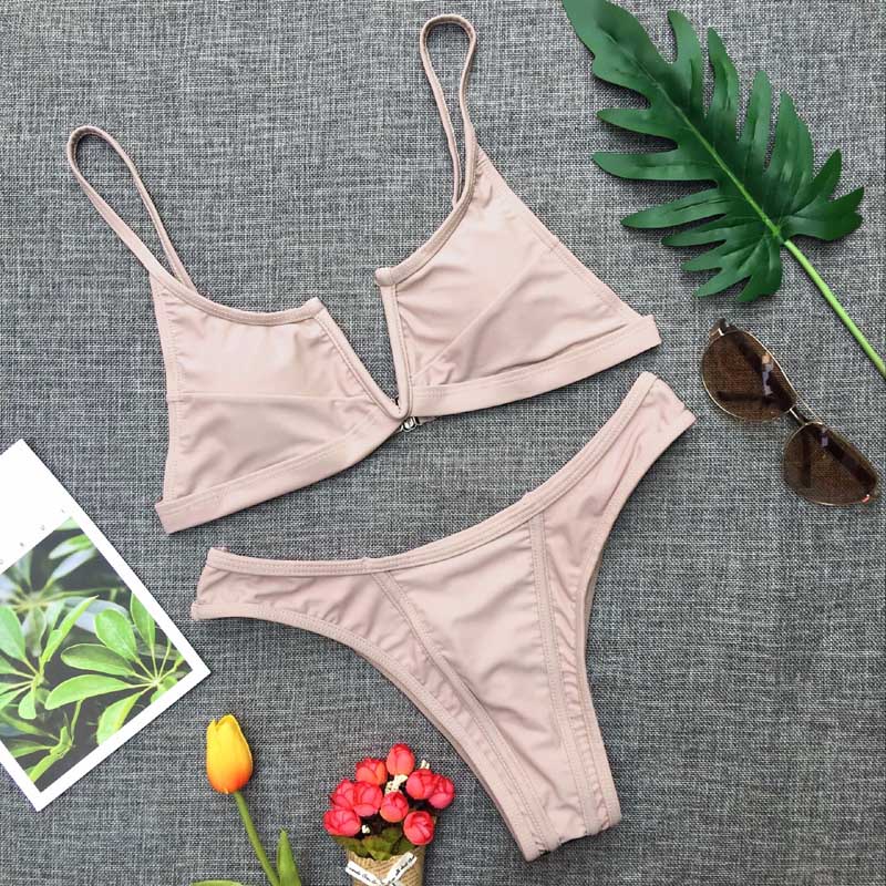 Two Piece Low Waist Bandeau Padded Low Waist Brazilian Bikini Swimwear Set (Plus Size) The Clothing Company Sydney