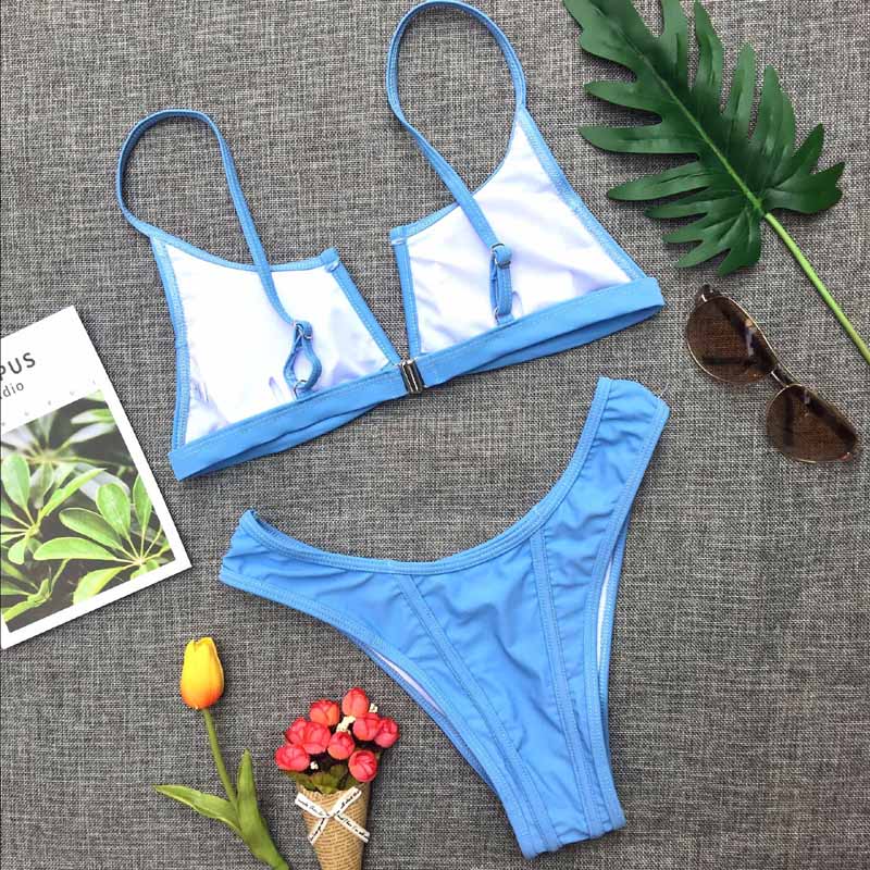 Two Piece Low Waist Bandeau Padded Low Waist Brazilian Bikini Swimwear Set (Plus Size) The Clothing Company Sydney