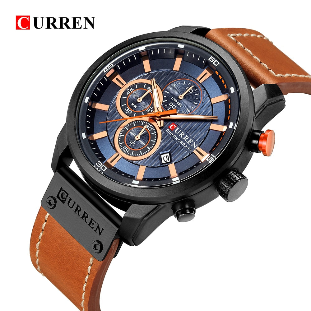 Luxury Analog Digital Leather Sports Men's Army Military Quartz Watch The Clothing Company Sydney