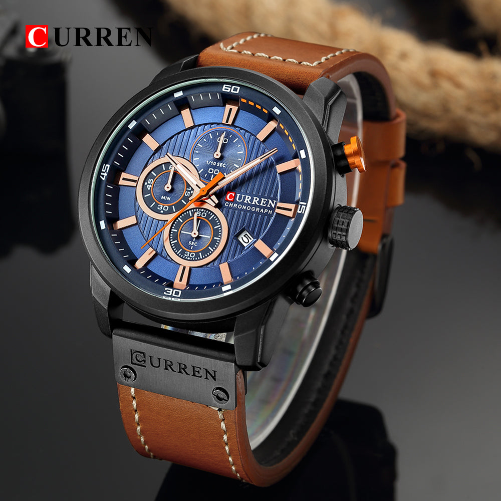 Luxury Analog Digital Leather Sports Men's Army Military Quartz Watch The Clothing Company Sydney