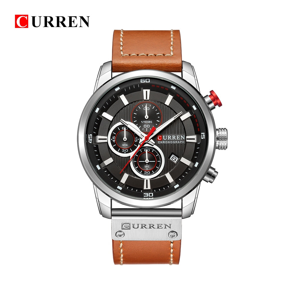 Luxury Analog Digital Leather Sports Men's Army Military Quartz Watch The Clothing Company Sydney