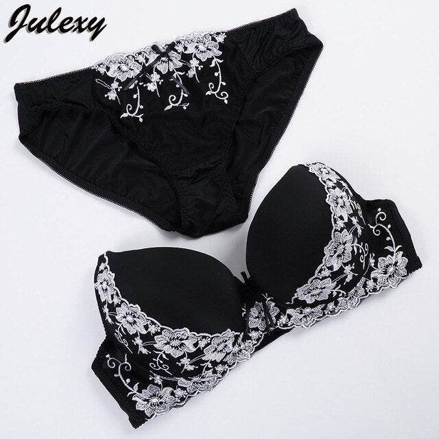 2 Piece Lace Embroidery Bra Brief Intimate Cotton Underwear Panties Set The Clothing Company Sydney