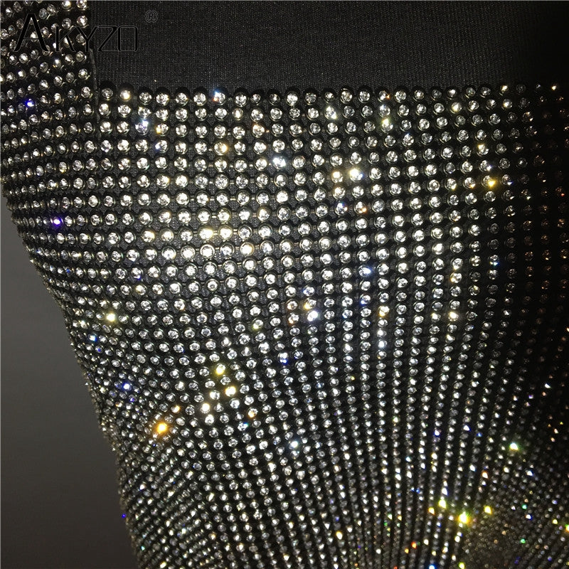 Backless Rhinestone Metal Crystal Diamonds Sequined Night Club Party Wear Crop Top The Clothing Company Sydney