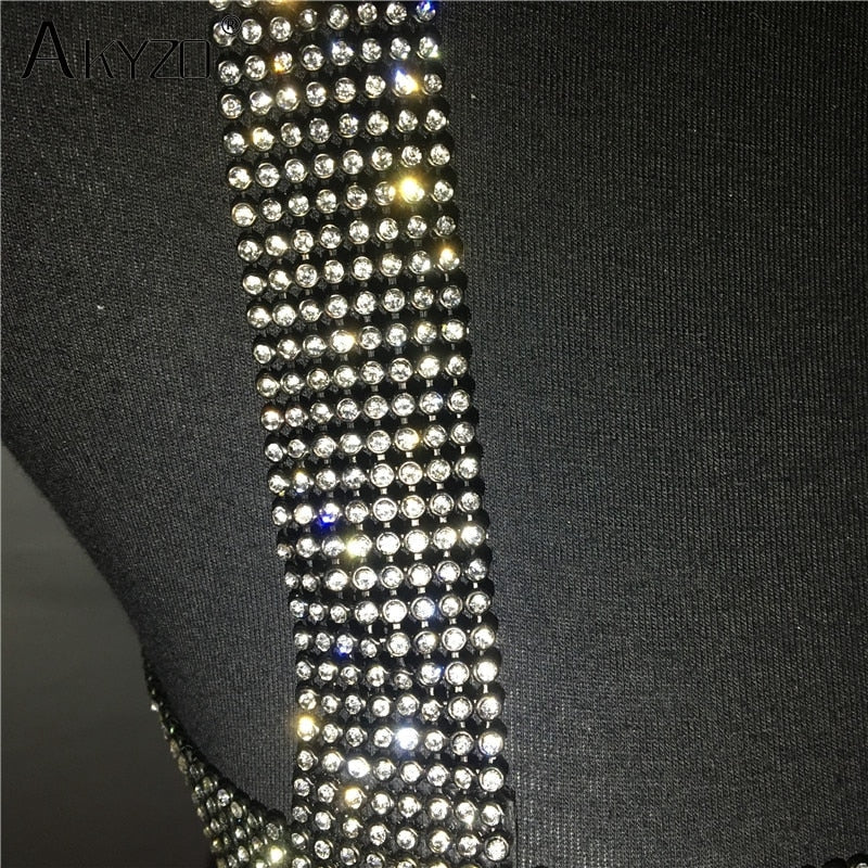 Backless Rhinestone Metal Crystal Diamonds Sequined Night Club Party Wear Crop Top The Clothing Company Sydney