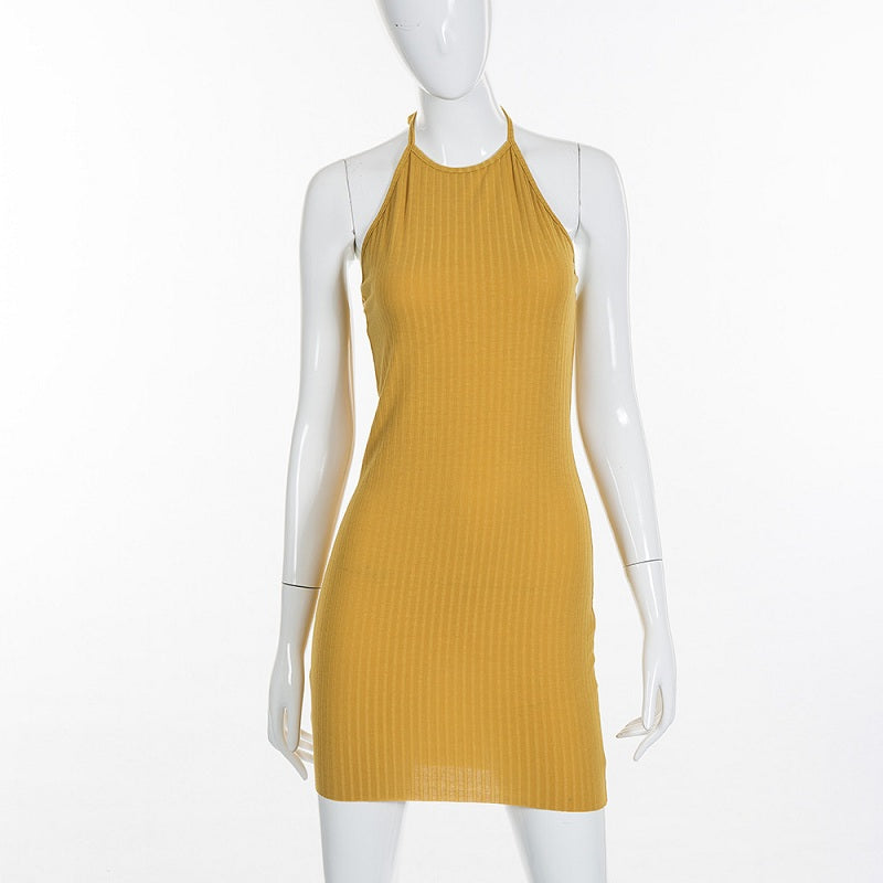 Club Backless Spaghetti Strap Summer Elastic Bodycon Party Mini Dress The Clothing Company Sydney