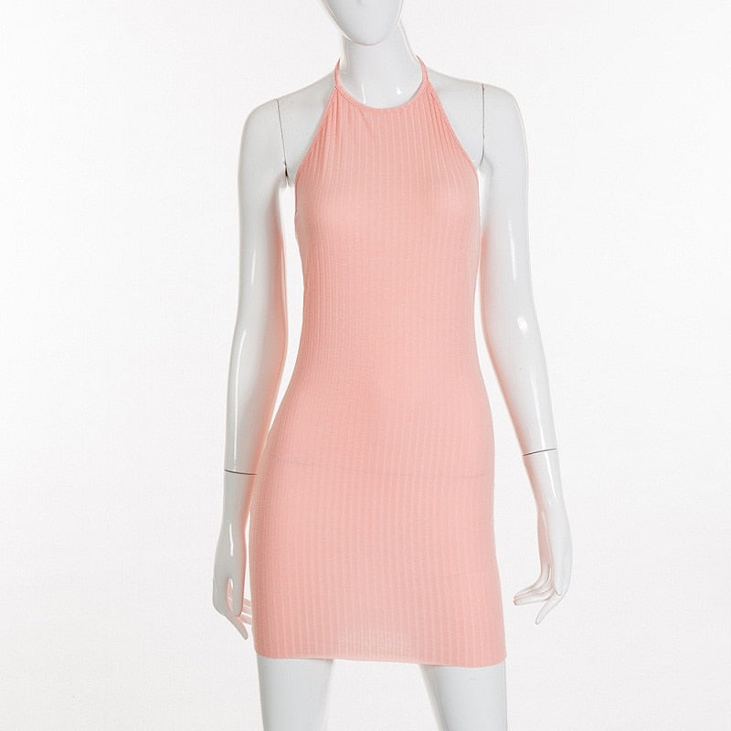 Club Backless Spaghetti Strap Summer Elastic Bodycon Party Mini Dress The Clothing Company Sydney