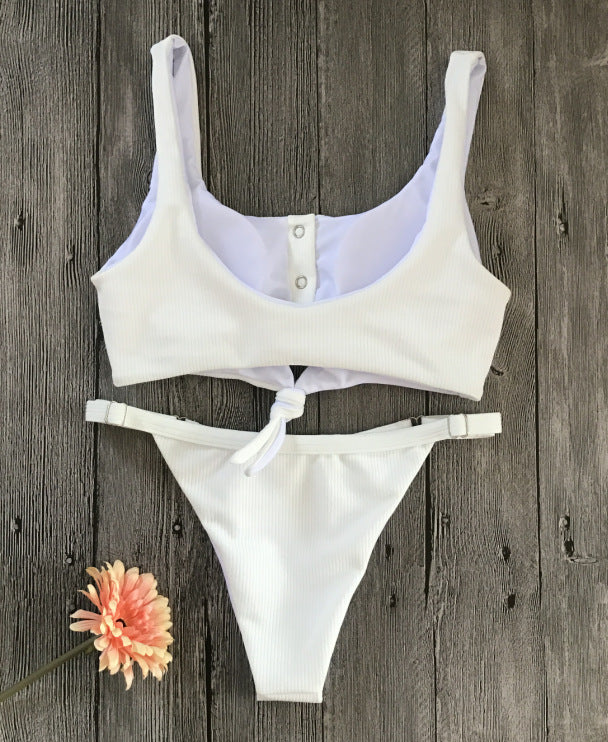 2 Piece Front Tie Bra Low Waist G String Bikini Swimwear Swimsuit The Clothing Company Sydney