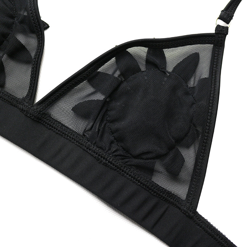 Mesh Embroidered Floral Strappy Micro Thong Brazilian Bikini Swimsuit Swimwear The Clothing Company Sydney