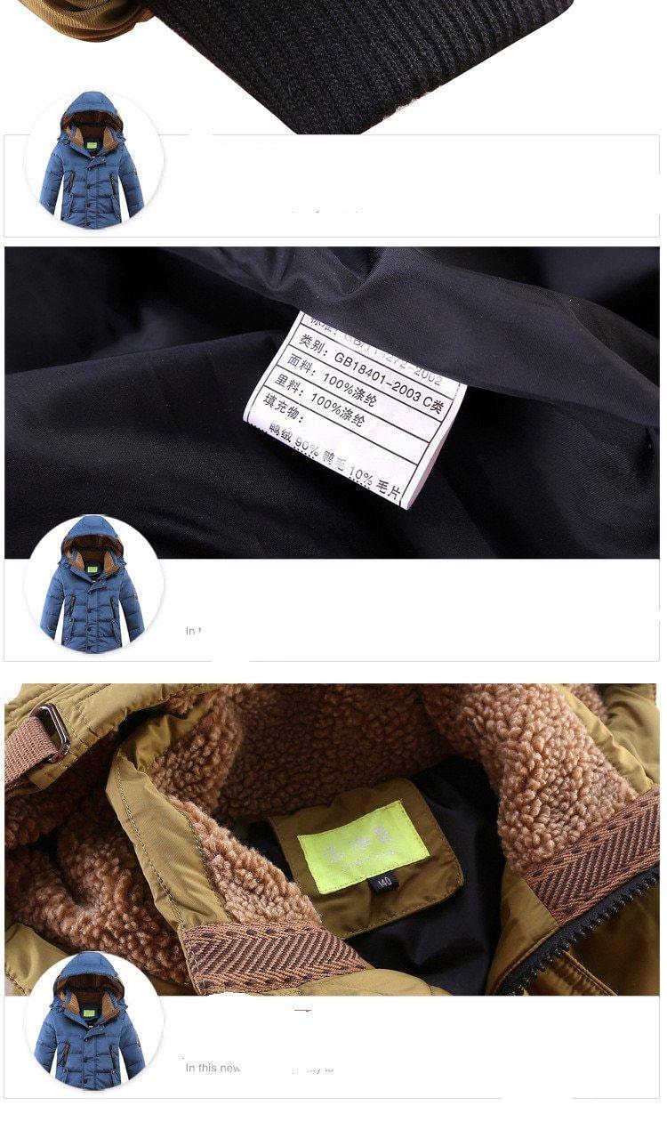 Children's Winter Duck Down Padded Big Boys Warm Winter Down Coat Thickening Outerwear Jacket The Clothing Company Sydney