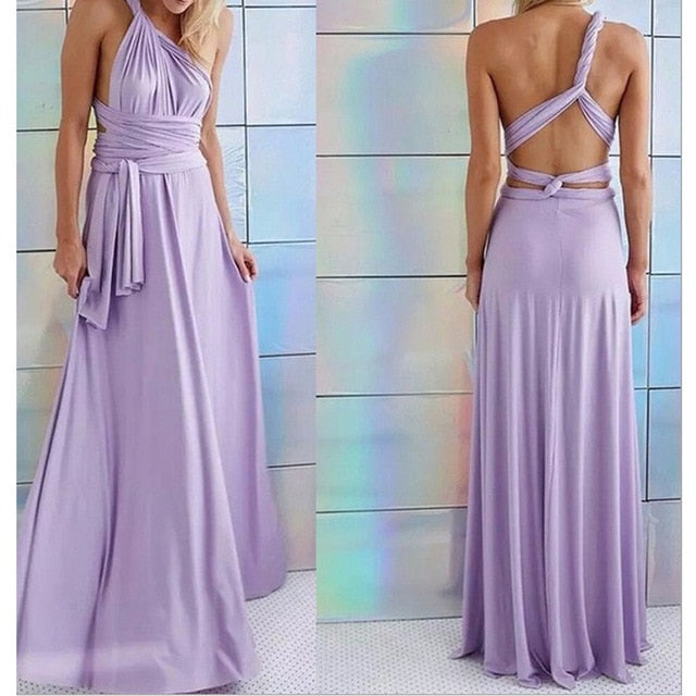 Bridesmaid Formal Multi Way Wrap Convertible Infinity Hollow Out Party Bandage Maxi Dress The Clothing Company Sydney