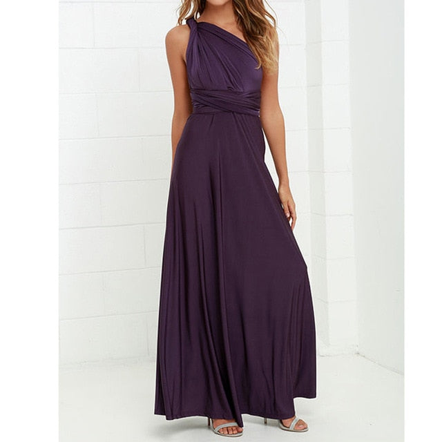 Bridesmaid Formal Multi Way Wrap Convertible Infinity Hollow Out Party Bandage Maxi Dress The Clothing Company Sydney