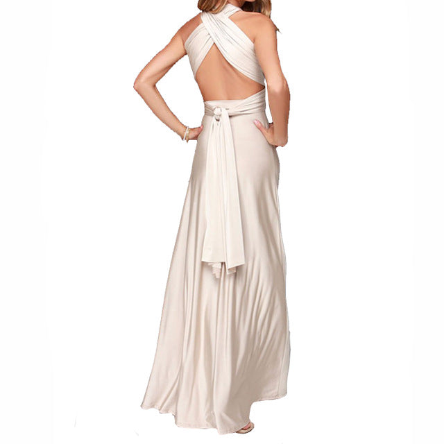 Bridesmaid Formal Multi Way Wrap Convertible Infinity Hollow Out Party Bandage Maxi Dress The Clothing Company Sydney