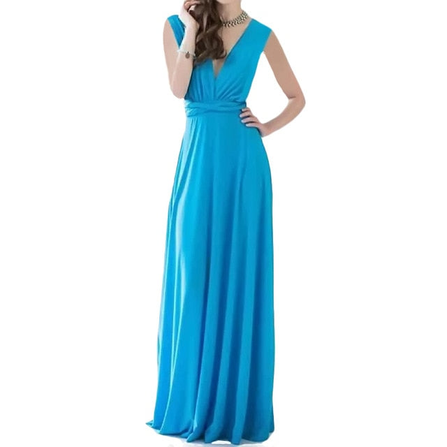 Bridesmaid Formal Multi Way Wrap Convertible Infinity Hollow Out Party Bandage Maxi Dress The Clothing Company Sydney