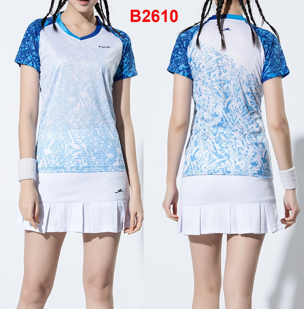 2 Piece Ladies Womens Quick dry Tennis Badminton Tennis Tennis Squash Netball Top Skirt Shorts Set The Clothing Company Sydney