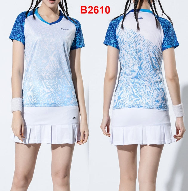 2 Piece Ladies Womens Quick dry Tennis Badminton Tennis Tennis Squash Netball Top Skirt Shorts Set The Clothing Company Sydney